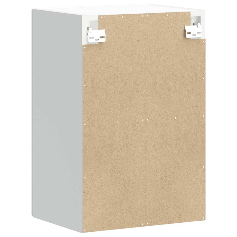 vidaXL Konyhai fali szekrény üvegajtóval Lucca magasfényű fehér