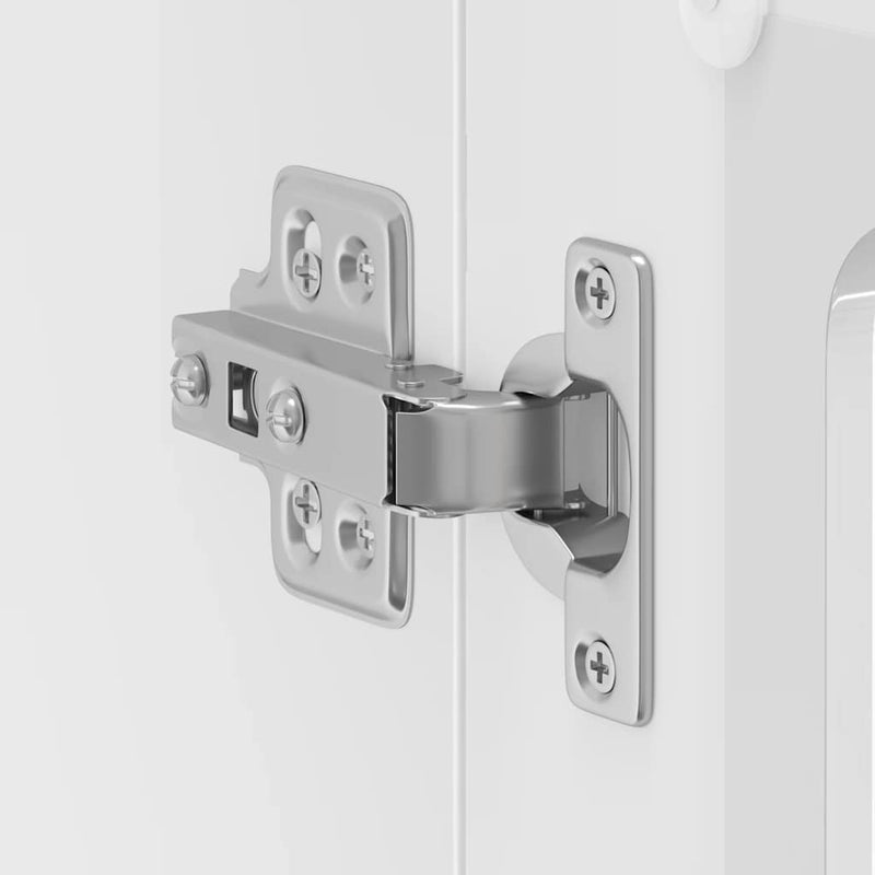 vidaXL Konyhai fali szekrény üvegajtóval Lucca magasfényű fehér