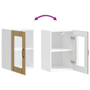 vidaXL Konyhai fali szekrény üvegajtóval Lucca sonoma tölgy