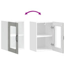 vidaXL Konyhai fali szekrény üvegajtóval Lucca betonszürke