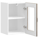 vidaXL Konyhai fali szekrény üvegajtóval Lucca füstölt tölgy