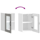 vidaXL Konyhai fali szekrény üvegajtóval Lucca szürke sonoma