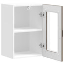 vidaXL Konyhai fali szekrény üvegajtóval Lucca barna tölgy