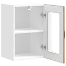 vidaXL Konyhai fali szekrény üvegajtóval Lucca antik fa