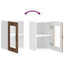 vidaXL Konyhai fali szekrény üvegajtóval Lucca antik fa