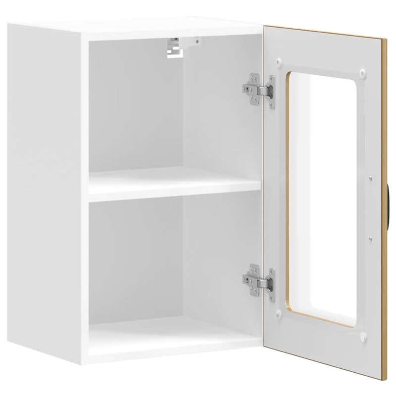 vidaXL Konyhai fali szekrény üvegajtóval Lucca kézműves tölgy