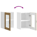 vidaXL Konyhai fali szekrény üvegajtóval Lucca kézműves tölgy