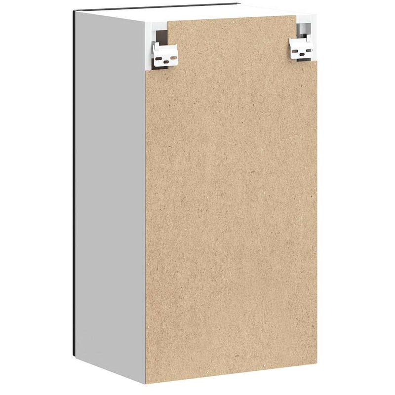 vidaXL Konyhai fali szekrény Lucca fekete szerelt fa