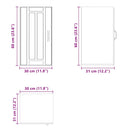 vidaXL konyhai fali szekrény Lucca magasfényű fehér szerelt fa