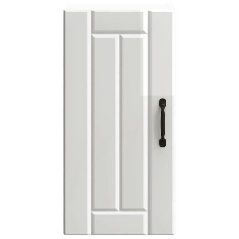 vidaXL konyhai fali szekrény Lucca magasfényű fehér szerelt fa