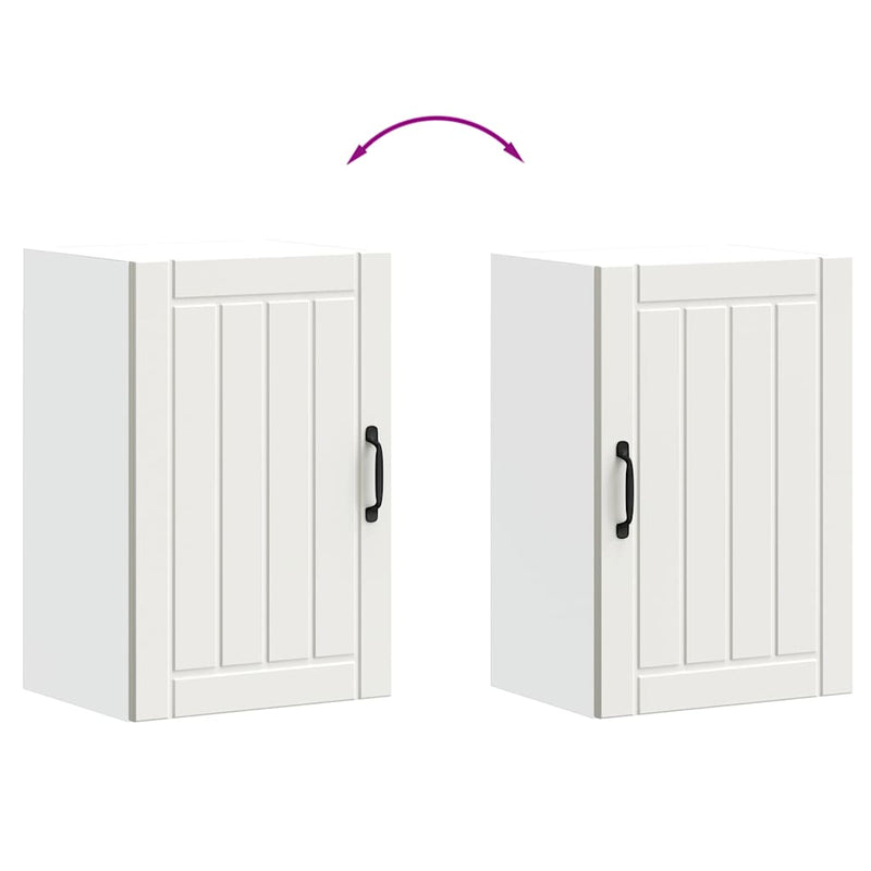 vidaXL konyhai fali szekrény Lucca fehér szerelt fa