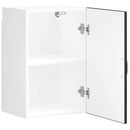 vidaXL Konyhai fali szekrény Lucca fekete szerelt fa