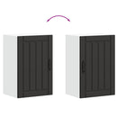 vidaXL Konyhai fali szekrény Lucca fekete szerelt fa