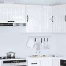 vidaXL konyhai fali szekrény Lucca magasfényű fehér szerelt fa