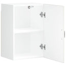 vidaXL konyhai fali szekrény Lucca magasfényű fehér szerelt fa