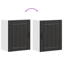 vidaXL Konyhai fali szekrény Lucca fekete szerelt fa