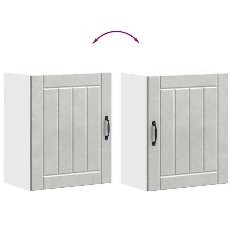 vidaXL konyhai fali szekrény Lucca betonszürke szerelt fa