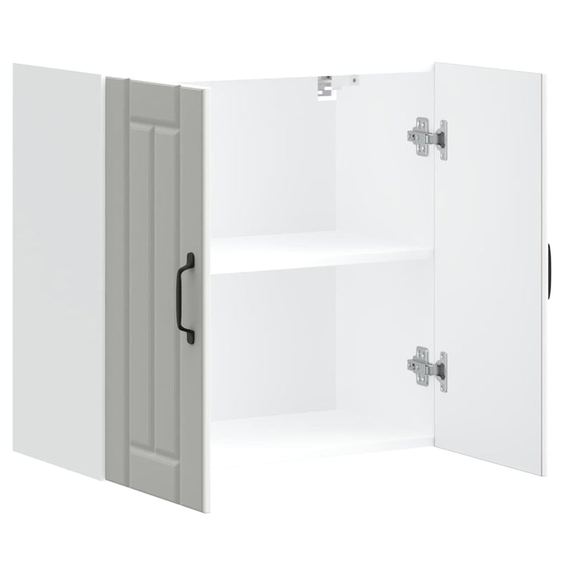 vidaXL konyhai fali szekrény Lucca fehér szerelt fa