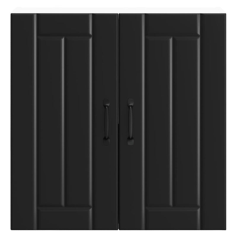 vidaXL Konyhai fali szekrény Lucca fekete szerelt fa