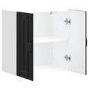 vidaXL Konyhai fali szekrény Lucca fekete szerelt fa