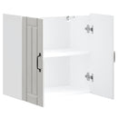 vidaXL konyhai fali szekrény Lucca magasfényű fehér szerelt fa