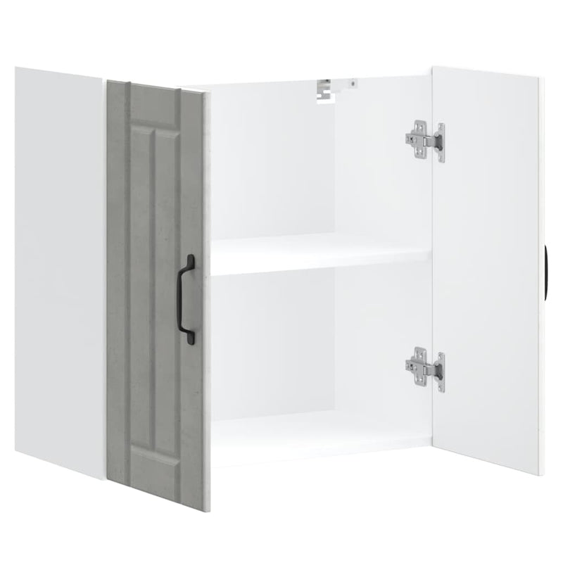 vidaXL konyhai fali szekrény Lucca betonszürke szerelt fa