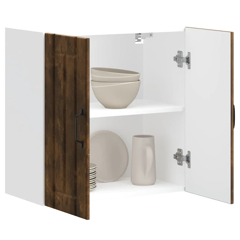 vidaXL konyhai fali szekrény Lucca füstölt tölgy szerelt fa