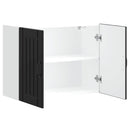 vidaXL Konyhai fali szekrény Lucca fekete szerelt fa