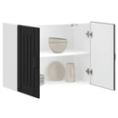 vidaXL Konyhai fali szekrény Lucca fekete szerelt fa