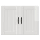 vidaXL konyhai fali szekrény Lucca magasfényű fehér szerelt fa