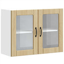 vidaXL konyhai fali szekrény üvegajtóval Lucca sonoma tölgy