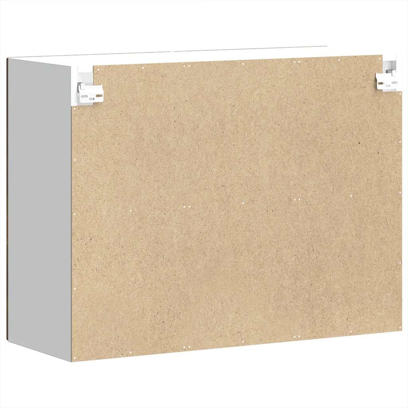 vidaXL konyhai fali szekrény üvegajtóval Lucca füstölt tölgy