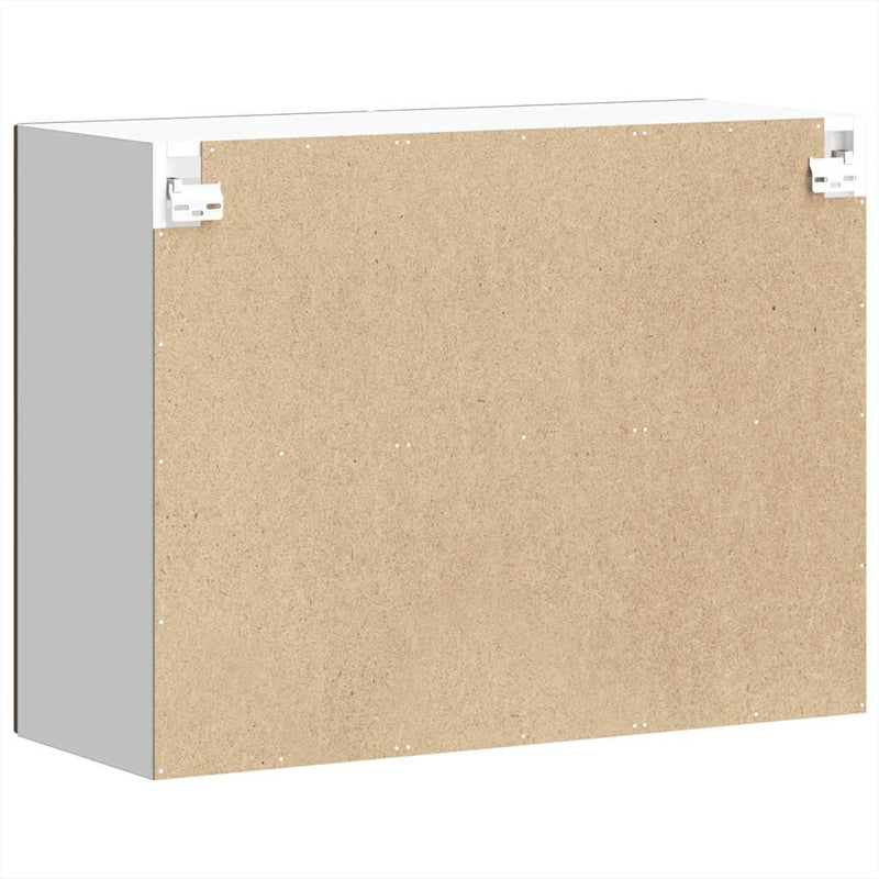 vidaXL Konyhai fali szekrény üvegajtóval Lucca barna tölgy színű műfa