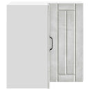 vidaXL Lucca betonszürke szerelt fa konyhai fali sarokszekrény