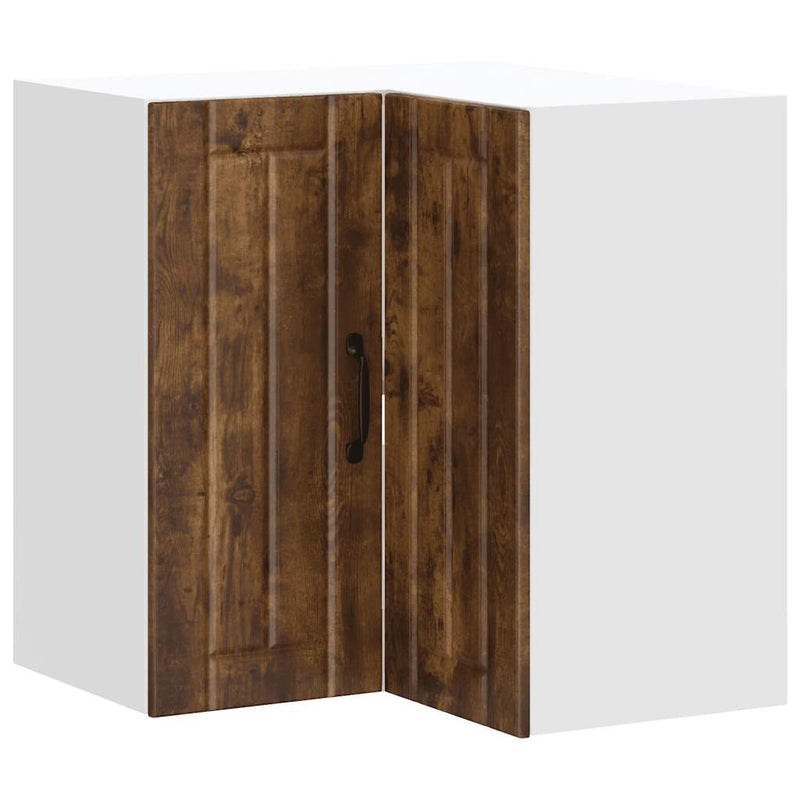 vidaXL Lucca füstös tölgy színű szerelt fa konyhai fali sarokszekrény