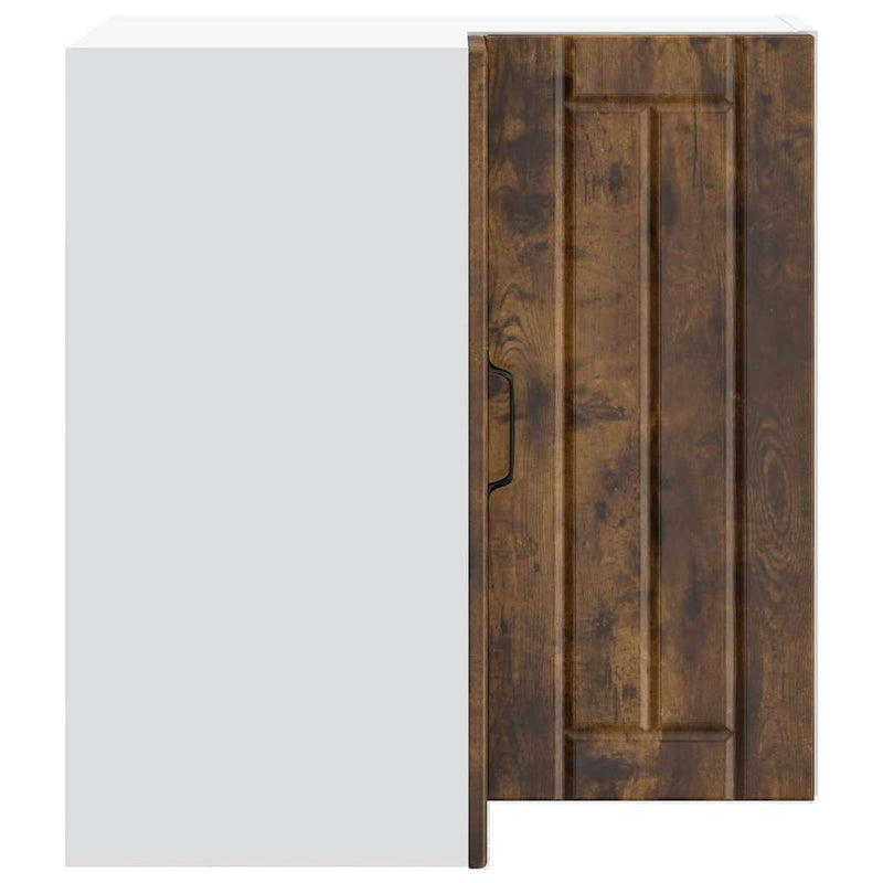 vidaXL Lucca füstös tölgy színű szerelt fa konyhai fali sarokszekrény