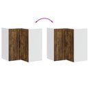 vidaXL Lucca füstös tölgy színű szerelt fa konyhai fali sarokszekrény