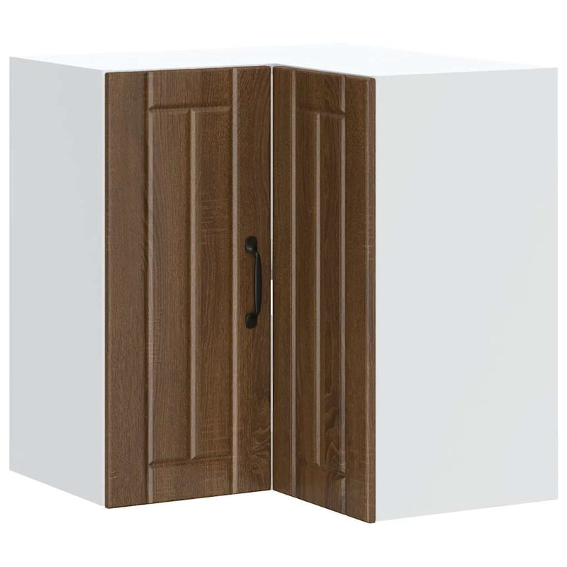 vidaXL Lucca barna tölgy szerelt fa konyhai fali sarokszekrény