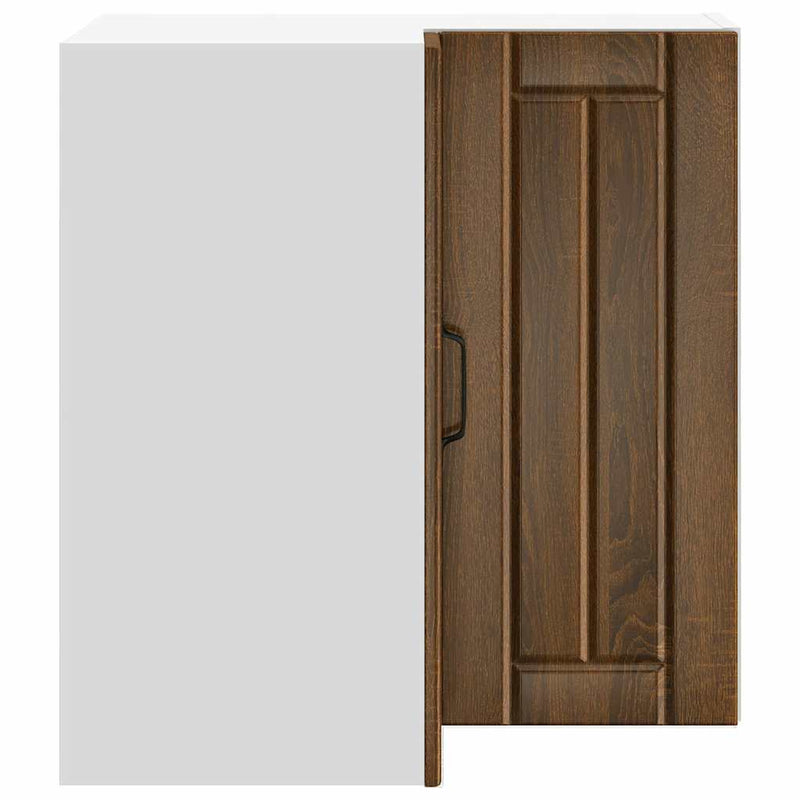 vidaXL Lucca barna tölgy szerelt fa konyhai fali sarokszekrény