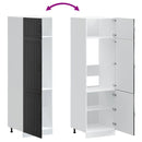 vidaXL Lucca fekete szerelt fa konyhaszekrény