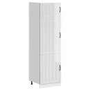 vidaXL Lucca magasfényű fehér szerelt fa konyhaszekrény