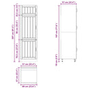 vidaXL Lucca magasfényű fehér szerelt fa konyhaszekrény