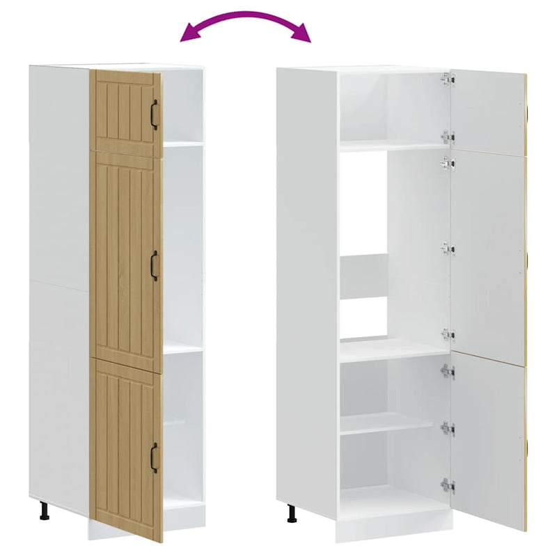 vidaXL Lucca sonoma tölgy színű szerelt fa konyhaszekrény