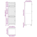 vidaXL Lucca betonszürke szerelt fa konyhaszekrény