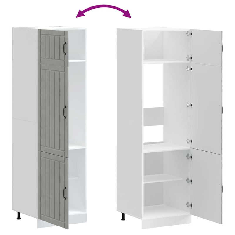 vidaXL Lucca betonszürke szerelt fa konyhaszekrény