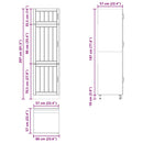 vidaXL Lucca füstös tölgy színű szerelt fa konyhaszekrény