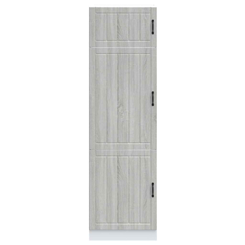 vidaXL Lucca szürke sonoma színű szerelt fa konyhaszekrény