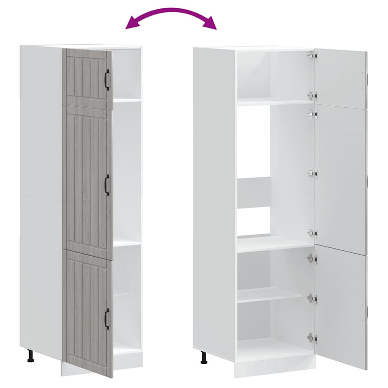 vidaXL Lucca szürke sonoma színű szerelt fa konyhaszekrény