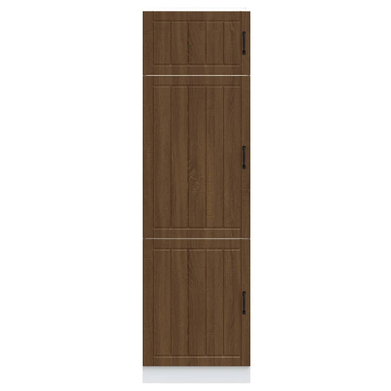 vidaXL Lucca barna tölgy színű szerelt fa konyhaszekrény