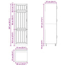 vidaXL Lucca antik fa színű szerelt fa konyhaszekrény